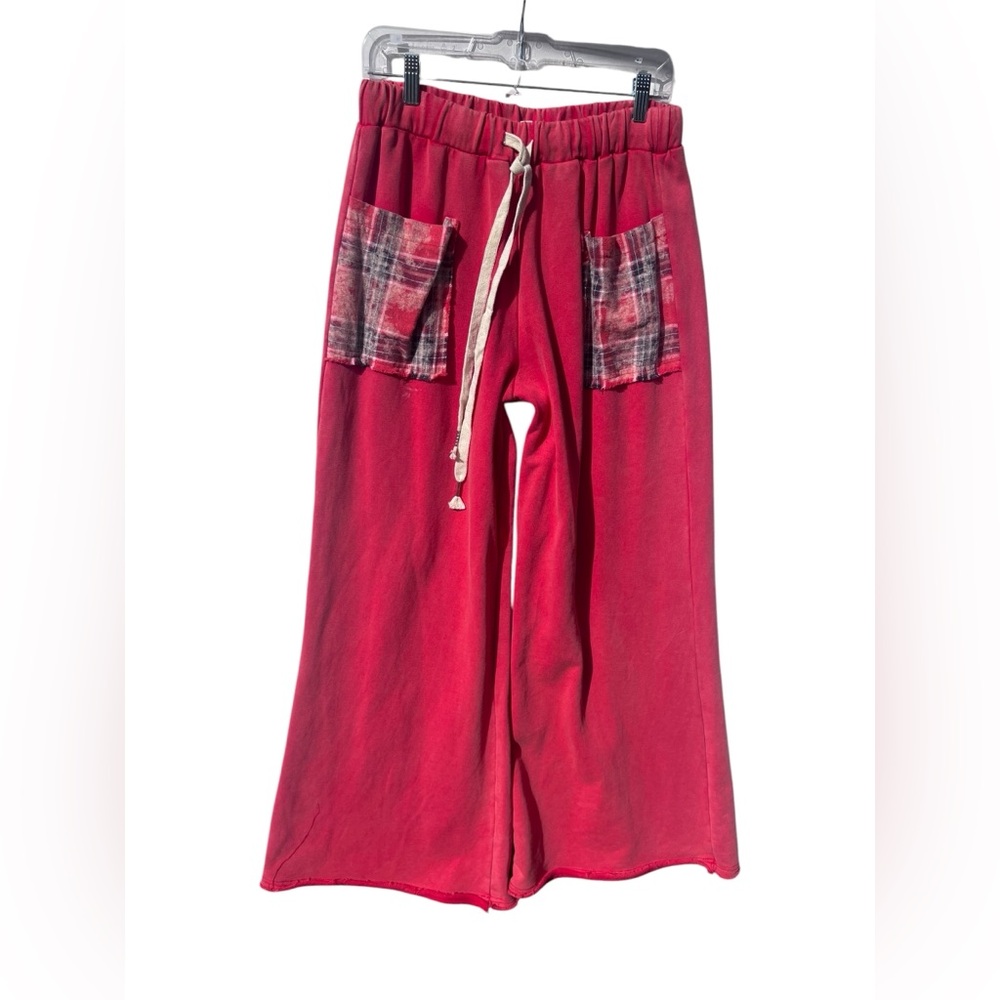 POL sweatpants wide leg baggy pants small oversized  red  vintage style small